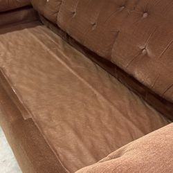 Brown Button Couch / Sofa 