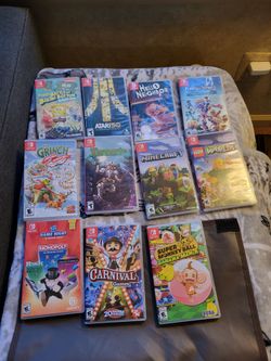 Switch games 11 games in cases $60