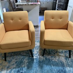 Yellow Mid Century Chair Set