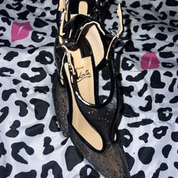 Christian Louboutin Follies Strass Nude Black