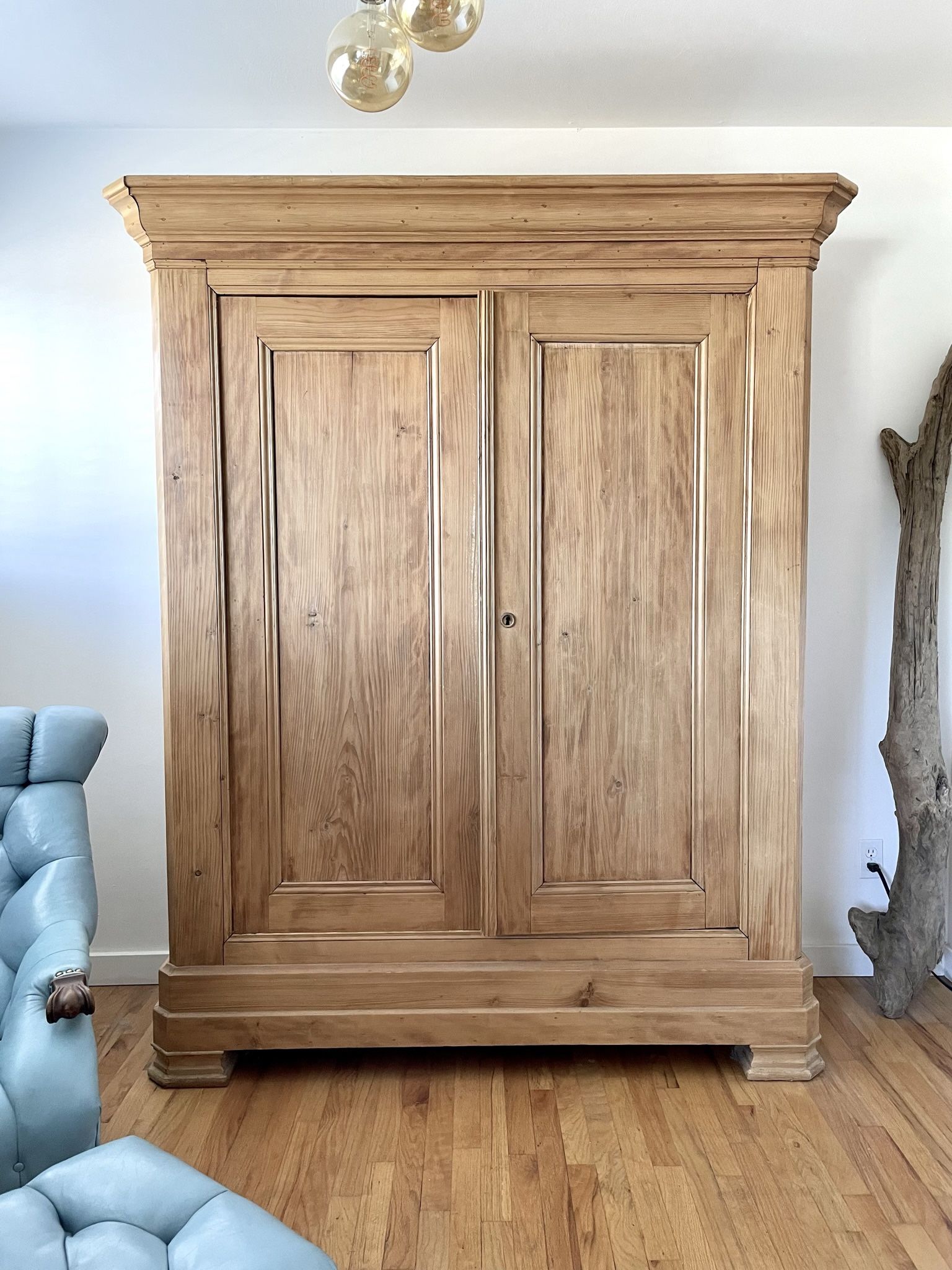 Vintage English Pine Armoire