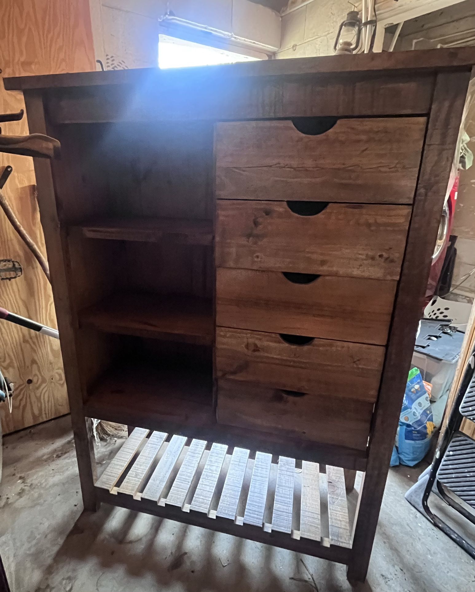 Solid Wood Shelf And Drawer Bar