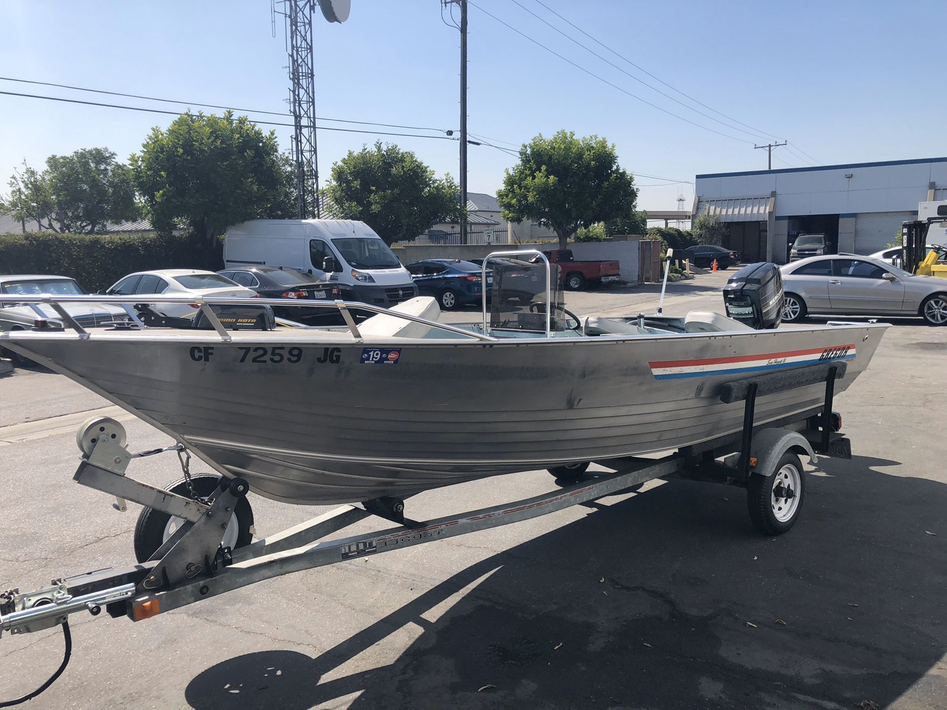 RARE 1986 16ft Gregor SeaHawk II 50 HP 2 Stroke Mercury