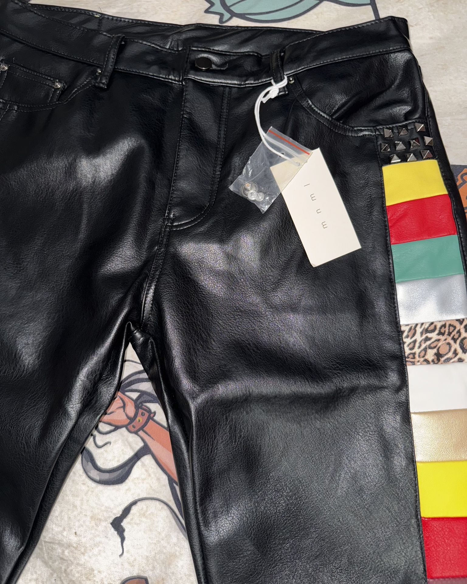 Brand New (MNML) Leather Pants Size 36