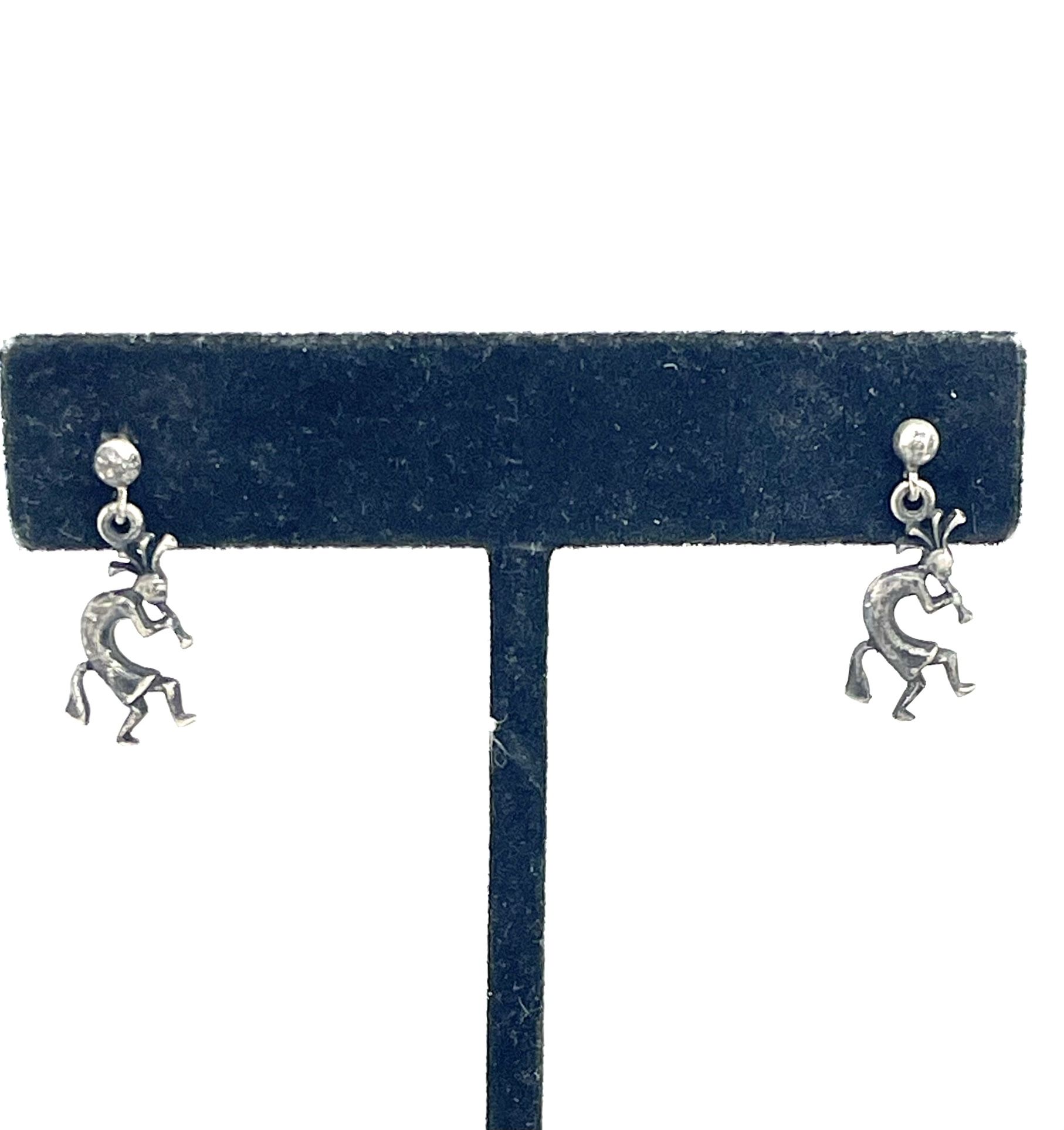 Antique Sterling Kokopelli Earrings