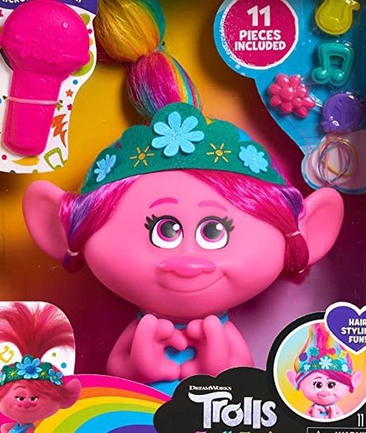 New DreamWorks TrollsTopia Poppy Styling Head