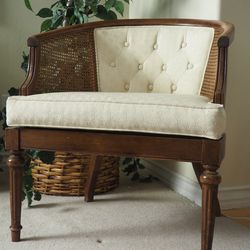 Vintage Cane Accent Chair
