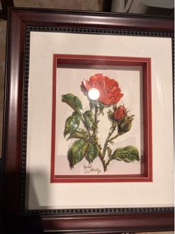 vintage 1986 signed  Crystal Skelley paper tole painting