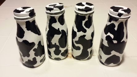 Cow milk bottles