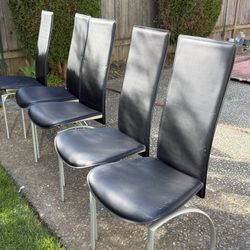 8 Dinning Leather Chairs