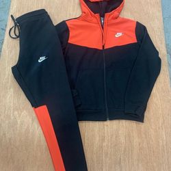 Black/Red Tech Fleece Sweatsuit 