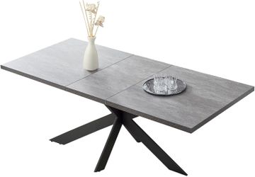 Modern Dining Table Table Set for 6-8 Person for Dining Room, Kitchen Table Set with Steel Legs