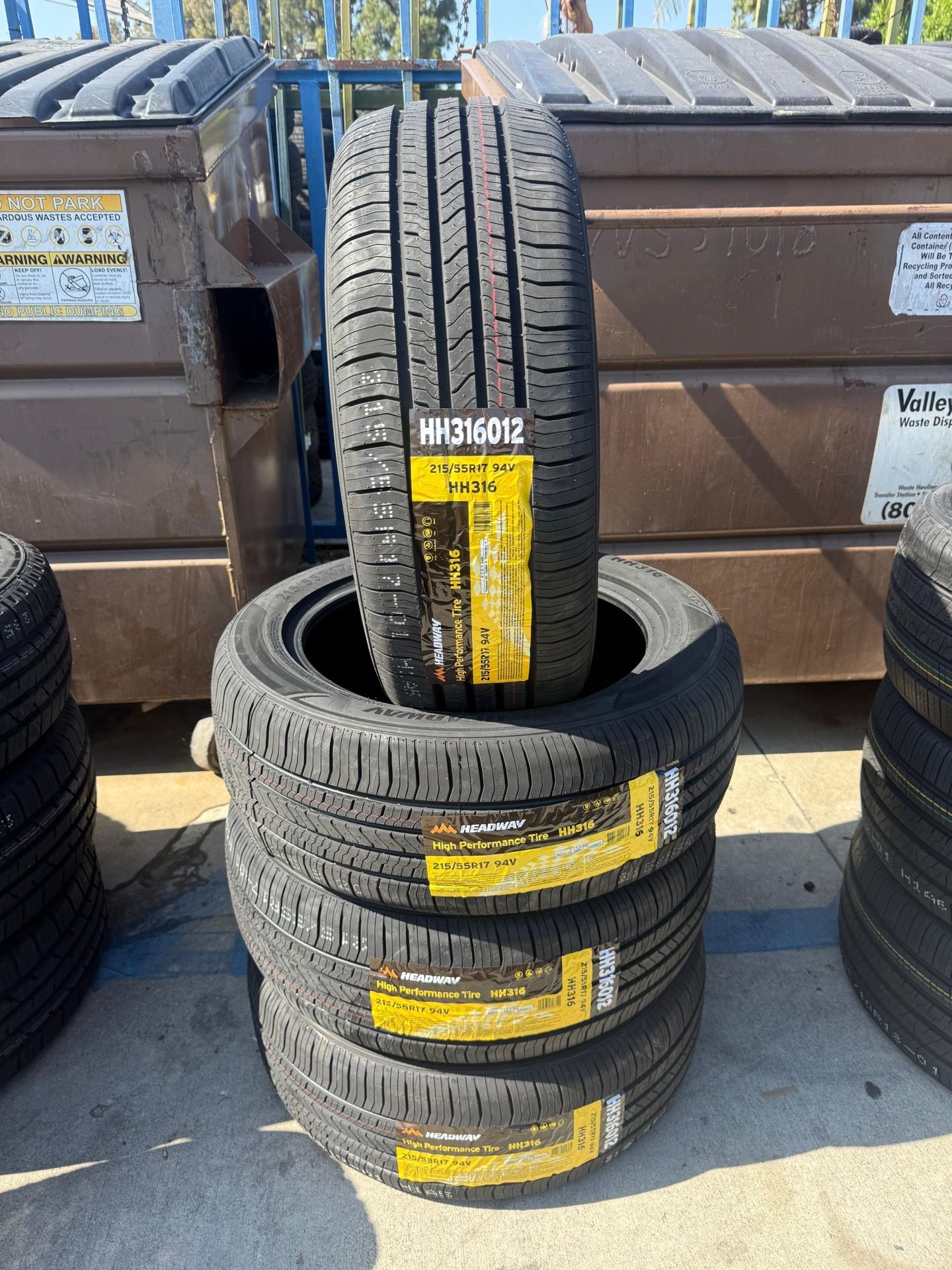 215/55/17 headway new tires