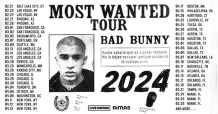 4 Bad Bunny tickets