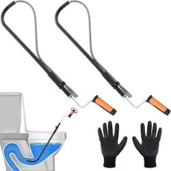 Toilet Auger Drain Snake Set with Gloves