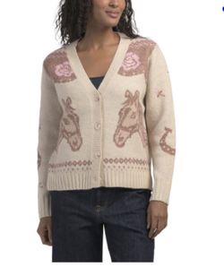 HAUTE HIPPIE STYLE Horse Button Front Cardigan size M