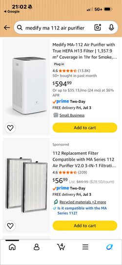 Medify air purifier XL room