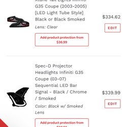 Infinity G35 Headlights & Taillights For Sale 