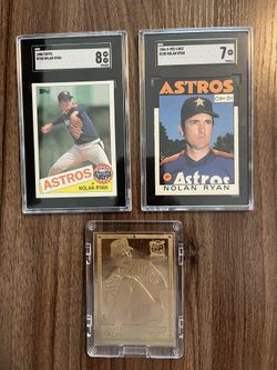(2) Nolan Ryan Graded Cards + Nolan Ryan 22k Gold Card