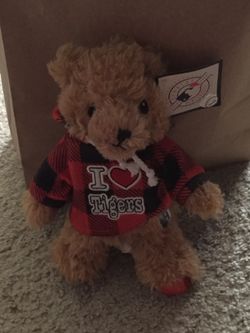 I Heart Detroit Tigers stuffed animal plush teddy bear MLB