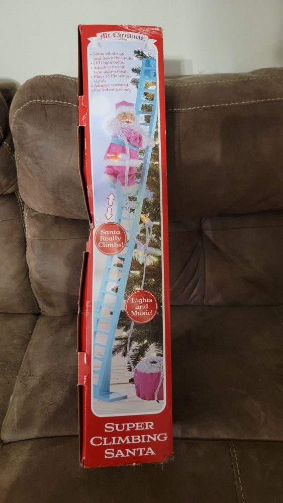Santa that climbs ladder