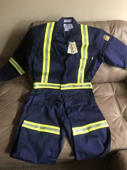 Flame Resistant High Visibility Coverall Size XL