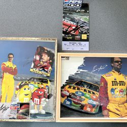 Ernie Irvan  Personally Signed Tickets, Photos With Frames 
