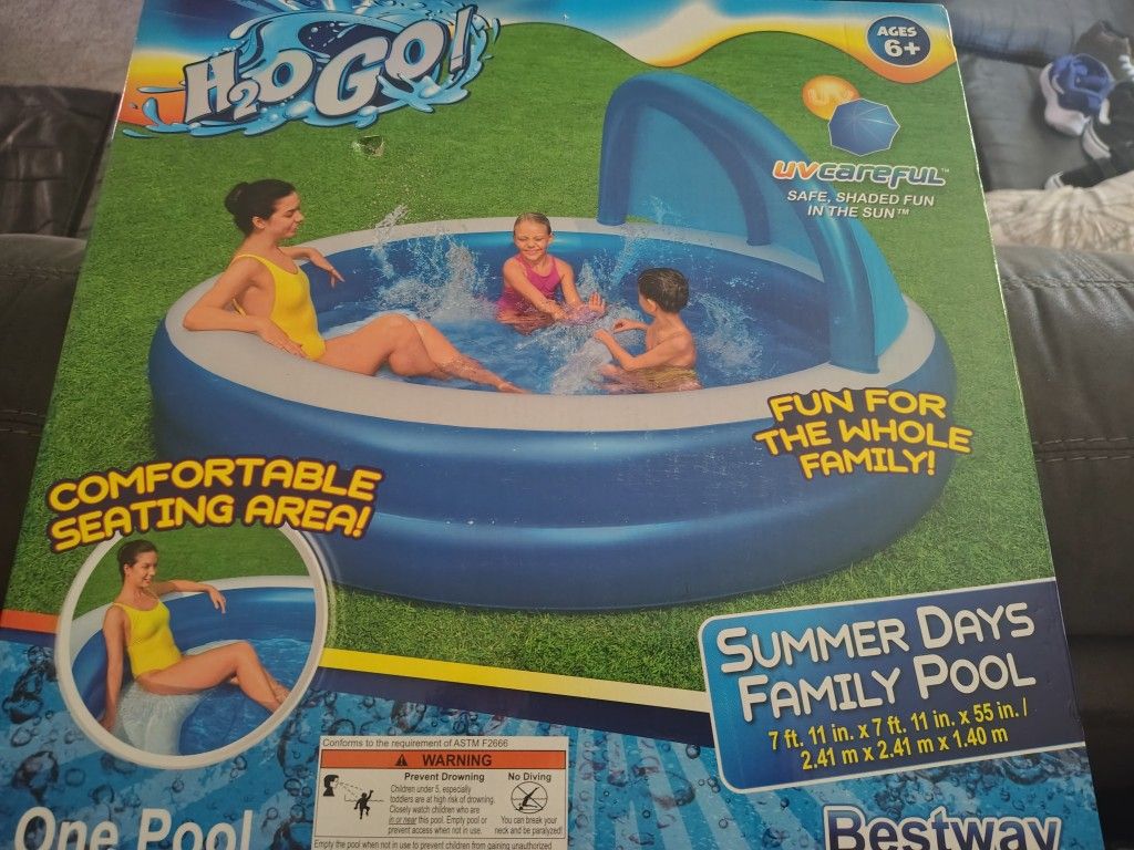 Kids Inflatable 7 Ft Round Pool