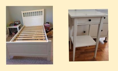 Twin Bed Frame + 1 Nightstand 