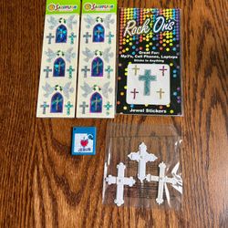 Religious Stickers, Lots Of Four And Jesus Puzzle