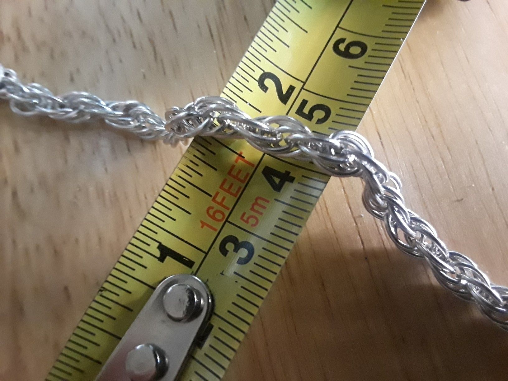Solid silver rope bracelet
