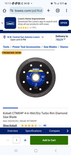 New TILE Saw Blades..different Sizes
