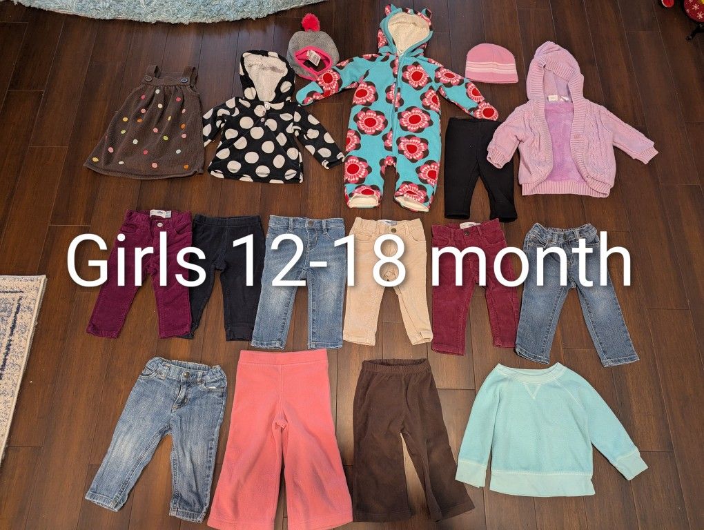 Girls 12-18 Month Cozy Lot