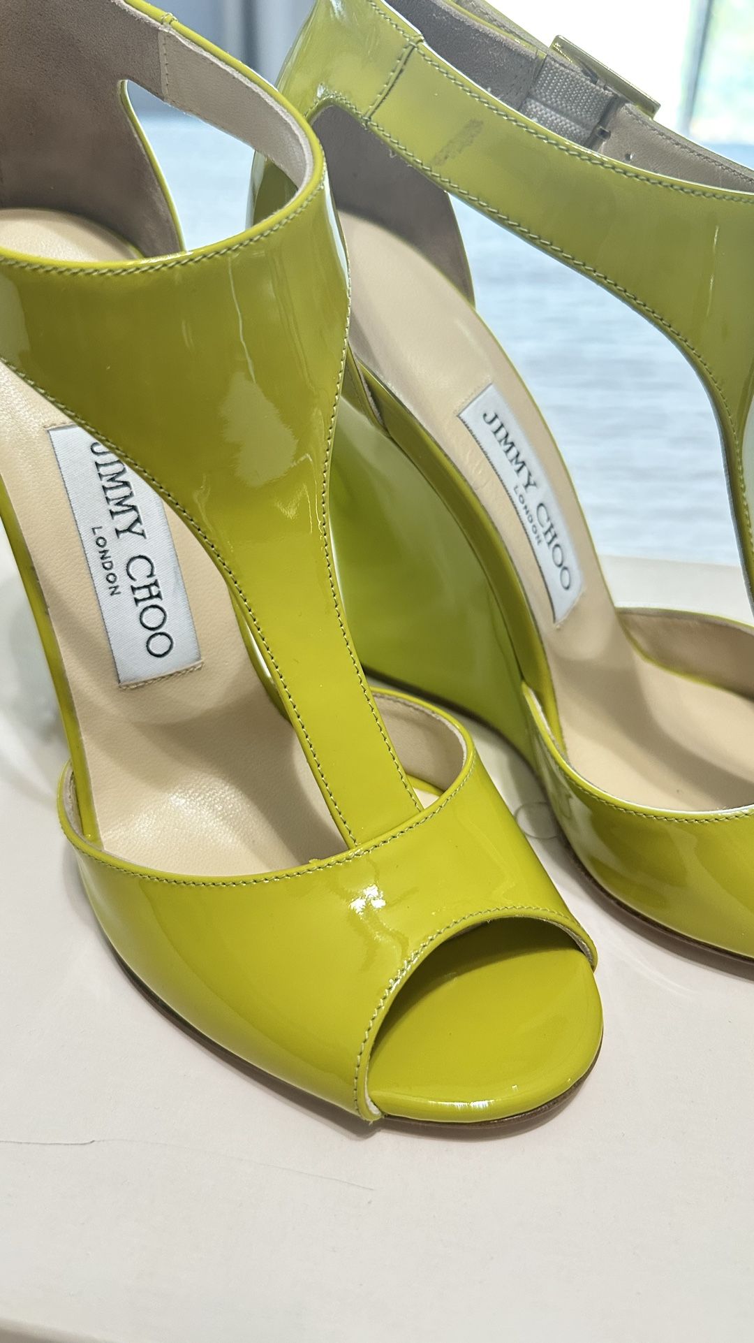 Jimmy Choo Citrine Wedges NIB 36