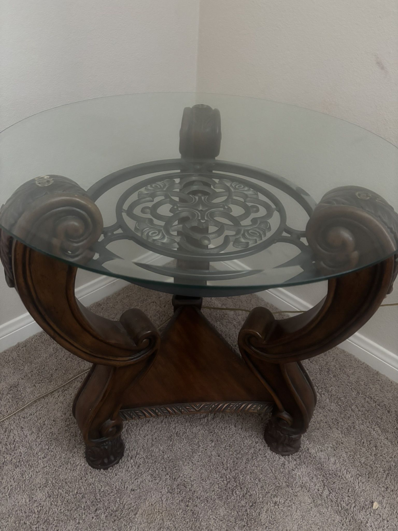 Glass End Table 26 x 26 