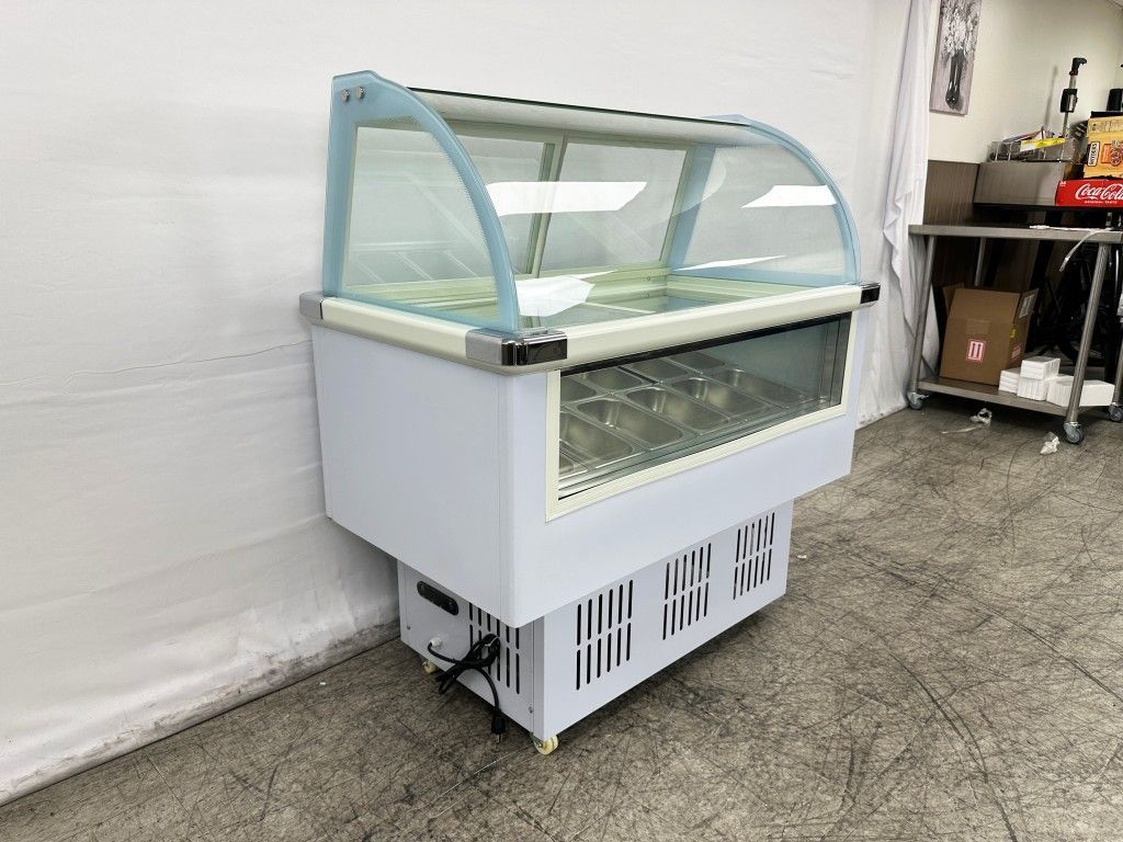 12 pan Ice Cream Gelato Display Dipping Cabinet freezer QBQ-188