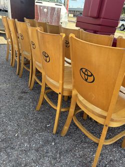 Wood dining or break room chairs
