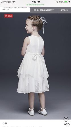 New! David’s bridal flower girl dress (12)