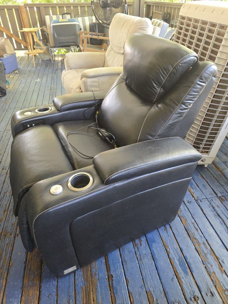 Leather Recliner Electric