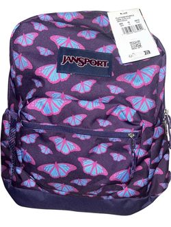 JanSport Cross Town Plus Backpack Flutterby Purple