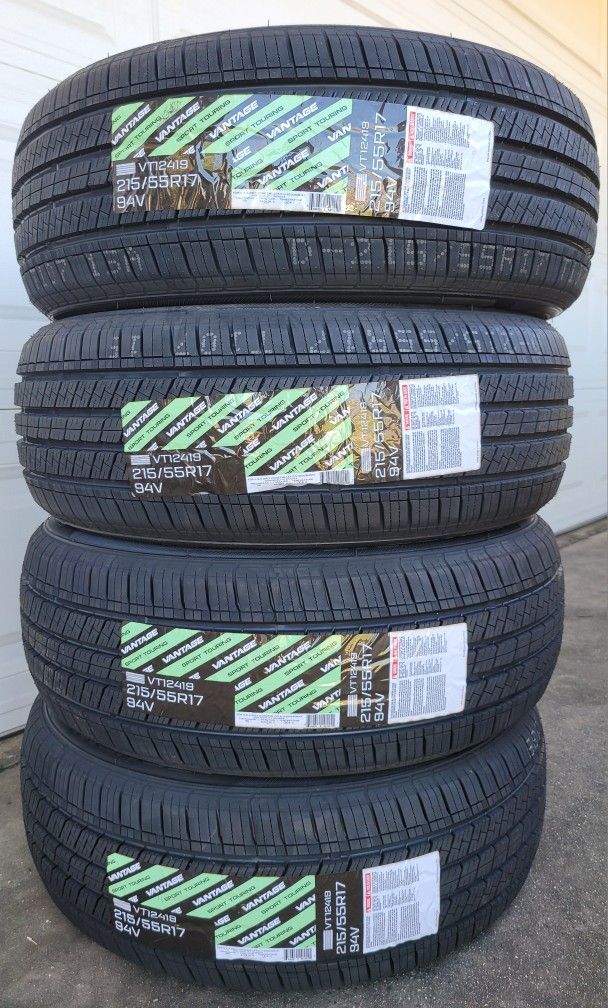 215/55/17 Vantage Sport Touring Tires Brand New