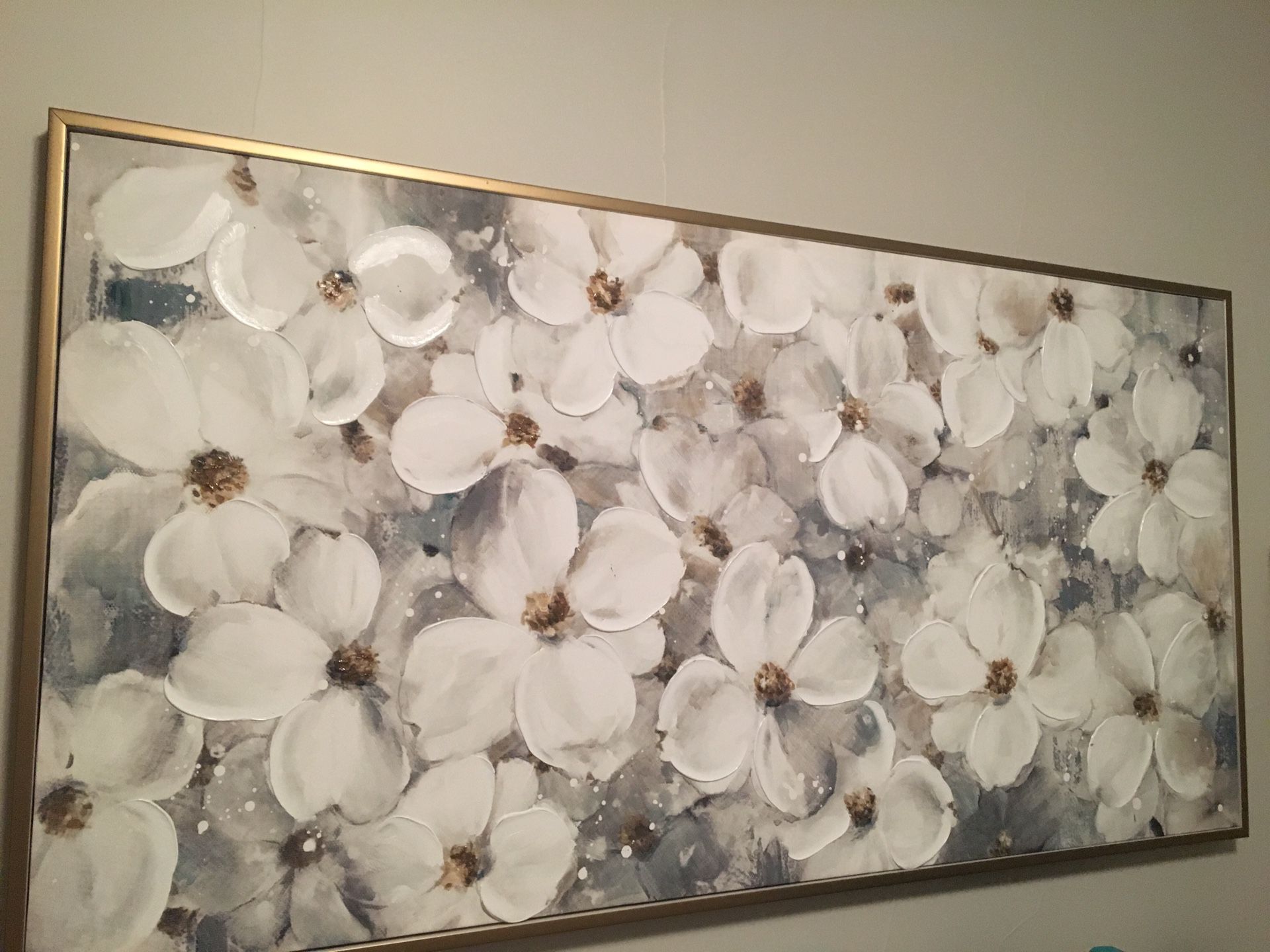 Large floral wall painting