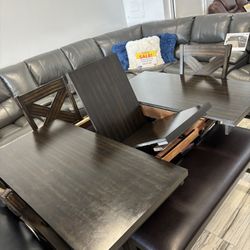 Kelly dining room set with bench starting at $699