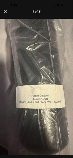 Signed Andre Dawson bat