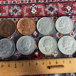 Jumbo Oversized Indian Head Penny Buffulo Nickel 3 Inch Coins 