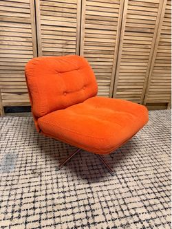 Orange Swivel Lounge Chair