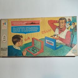Vintage Battleship Board Game 1967 Milton Bradley Complete w/ Original Box