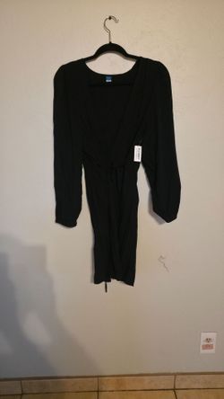 Old Navy Black Long Sleeve Mini Dress
