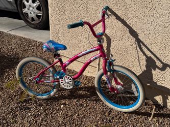 Kid’s blue and pink bike