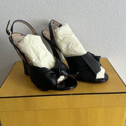Fendi Vintage Leather Black Heels
